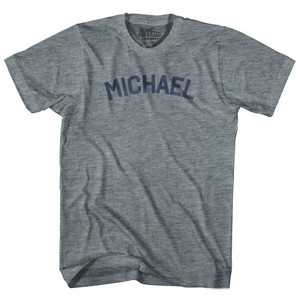 MICHAEL Youth Tri-Blend T-shirt - Athletic Grey