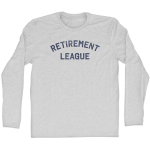 Retirement League Adult Cotton Long Sleeve T-shirt - Grey Heather Retirement League Adult Cotton Long Sleeve T-shirt - Grey Heather