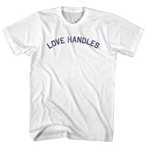 Love Handles Womens Cotton Junior Cut T-Shirt - White