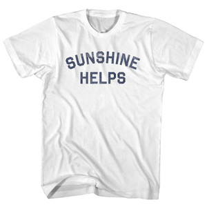 Sunshine Helps Womens Cotton Junior Cut T-Shirt - White