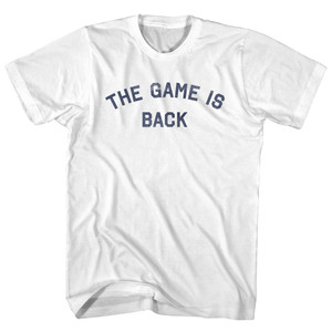 The Game Is Back Womens Cotton Junior Cut T-Shirt - White