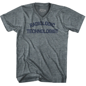 ADULT X-SMALL- Radiologic Technologist Adult Tri-Blend V-neck T-shirt - Athletic Grey- Final Sale Z1