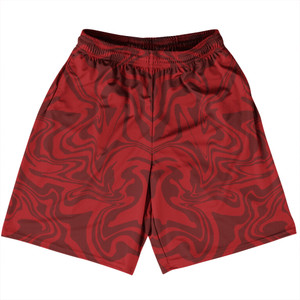 Vapor Design Basketball Practice Shorts Made In USA - Red and Maroon Vapor Design Basketball Practice Shorts Made In USA - Red and Maroon