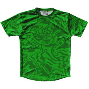Vapor Design Running Shirt Track Cross Made In USA - Kelly Green and Grass Green