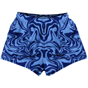 Vapor Design Womens & Girls Sport Shorts End Made In USA - Blue Carolina and Royal Blue Vapor Design Womens & Girls Sport Shorts End Made In USA - Blue Carolina and Royal Blue