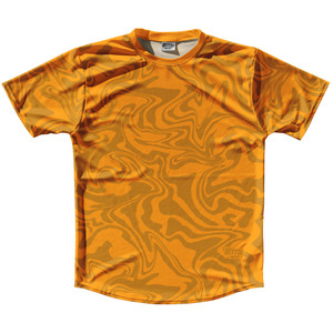 Vapor Design Running Shirt Track Cross Made In USA - Orange and Burnt Orange