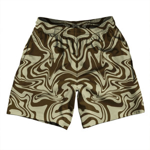 Vapor Design Athletic Running Fitness Exercise Shorts 7" Inseam Shorts Made In USA - Light Brown and Dark Brown Vapor Design Athletic Running Fitness Exercise Shorts 7" Inseam Shorts Made In USA - Light Brown and Dark Brown