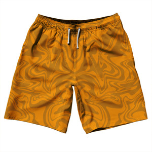 Vapor Design 10" Swim Shorts Made in USA - Orange and Burnt Orange Vapor Design 10" Swim Shorts Made in USA - Orange and Burnt Orange