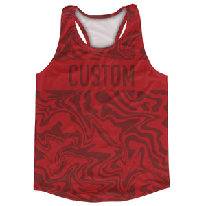 Vapor Design Custom Finish Line Running Track Tops Made In USA - Red Dark and Red Maroon Vapor Design Custom Finish Line Running Track Tops Made In USA - Red Dark and Red Maroon
