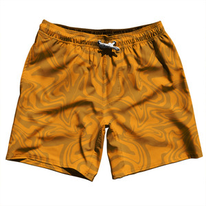 Vapor Design Swim Shorts 7" Made in USA - Orange and Burnt Orange Vapor Design Swim Shorts 7" Made in USA - Orange and Burnt Orange