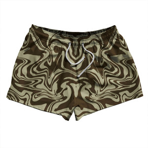 Vapor Design 2.5" Swim Shorts Made in USA - Light Brown and Dark Brown Vapor Design 2.5" Swim Shorts Made in USA - Light Brown and Dark Brown