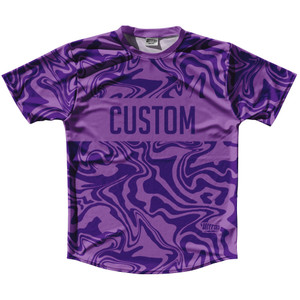 Vapor Design Custom Finish Line Running Shirt Track Cross Made In USA - Purple Pale and Purple
