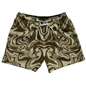 Vapor Design 5" Swim Shorts Made in USA - Light Brown and Dark Brown Vapor Design 5" Swim Shorts Made in USA - Light Brown and Dark Brown
