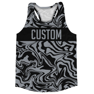 Vapor Design Custom Finish Line Running Track Tops Made In USA - Black and Dark Gre Vapor Design Custom Finish Line Running Track Tops Made In USA - Black and Dark Gre