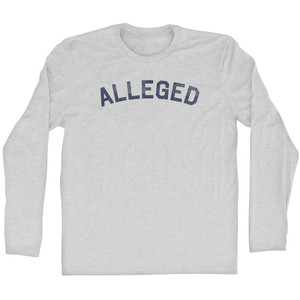 Alleged Adult Cotton Long Sleeve T-shirt - Grey Heather