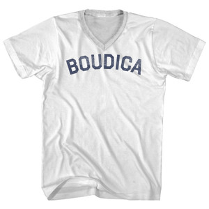 Boudica Adult Cotton V-neck T-shirt - White