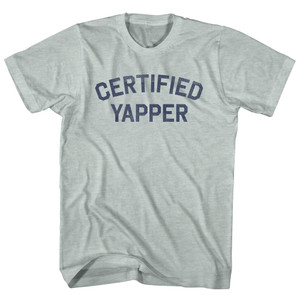 Certified Yapper Adult Tri-Blend T-shirt - Athletic Cool Grey
