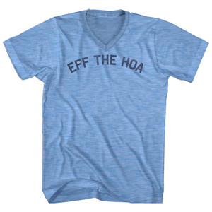 EFF THE HOA Adult Tri-Blend V-neck T-shirt - Athletic Blue