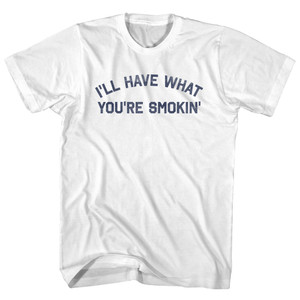 I'll Have What You're Smokin' Youth Cotton T-shirt - White