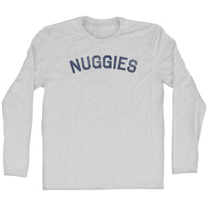 Nuggies Adult Cotton Long Sleeve T-shirt - Grey Heather
