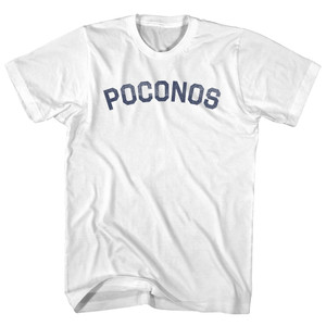 Poconos Adult Cotton T-shirt - White