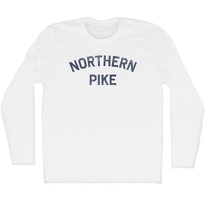 Northern Pike Adult Cotton Long Sleeve T-shirt - White