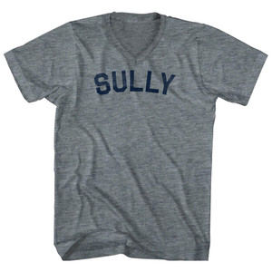 Sully Adult Tri-Blend V-neck T-shirt - Athletic Grey
