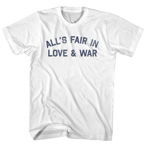All's Fair In Love And War Youth Cotton T-shirt - White All's Fair In Love And War Youth Cotton T-shirt - White