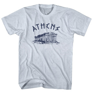 Athens Parthenon Tourism Adult Tri-Blend T-shirt - Athletic White Athens Parthenon Tourism Adult Tri-Blend T-shirt - Athletic White