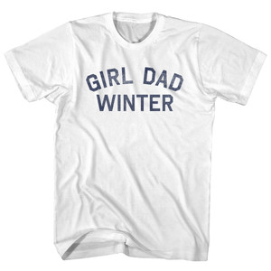 Girl Dad Winter Womens Cotton Junior Cut T-Shirt - White