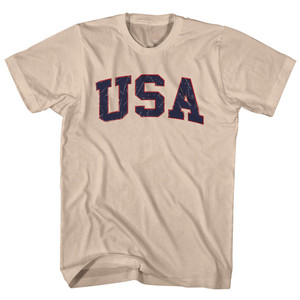 USA Bold Adult Cotton T-shirt - Creme
