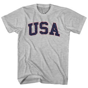 USA Bold Youth Cotton T-shirt - Grey Heather