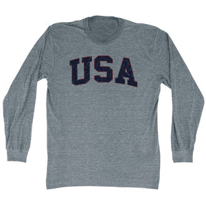 USA Bold Adult Tri-Blend Long Sleeve T-shirt - Athletic Grey