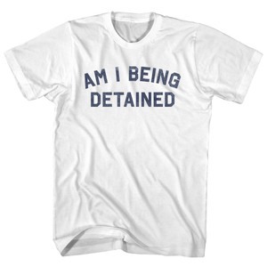 Am I Being Detained Youth Cotton T-shirt - White