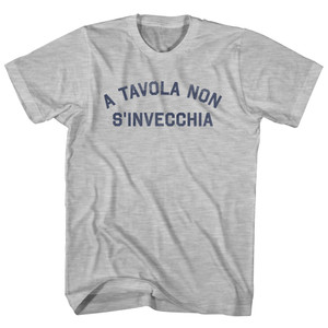 A Tavola Non S'invecchia Womens Cotton Junior Cut T-Shirt - Grey Heather