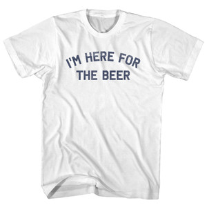 I'm Here For The Beer Youth Cotton T-shirt - White