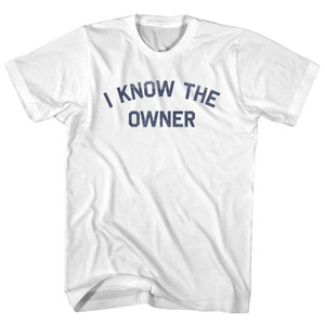 I Know The Owner Youth Cotton T-shirt - White