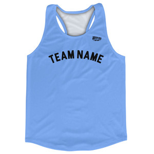 Custom Arched With Black Text Running Racerback Singlet - Blue Carolina Custom Arched With Black Text Running Racerback Singlet - Blue Carolina