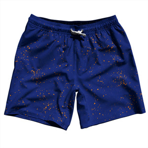 Splatter Swim Shorts 7" Made in USA - Blue Royal and Tennessee Orange Splatter Swim Shorts 7" Made in USA - Blue Royal and Tennessee Orange