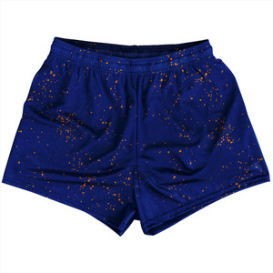 Splatter Womens & Girls Sport Shorts End Made In USA - Blue Royal and Tennessee Orange Splatter Womens & Girls Sport Shorts End Made In USA - Blue Royal and Tennessee Orange