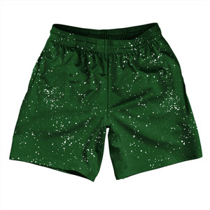 Splatter Athletic Running Fitness Exercise Shorts 7" Inseam Shorts Made In USA - Green Hunter and White Splatter Athletic Running Fitness Exercise Shorts 7" Inseam Shorts Made In USA - Green Hunter and White