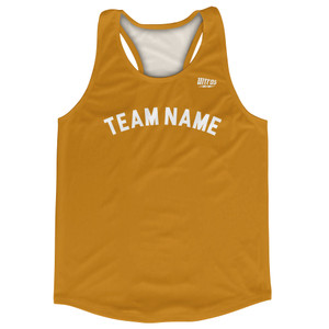 Custom Arched With White Text Running Racerback Singlet - Orange Burnt Custom Arched With White Text Running Racerback Singlet - Orange Burnt