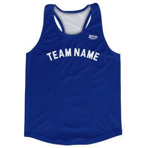 Custom Arched With White Text Running Racerback Singlet - Blue Royal Custom Arched With White Text Running Racerback Singlet - Blue Royal
