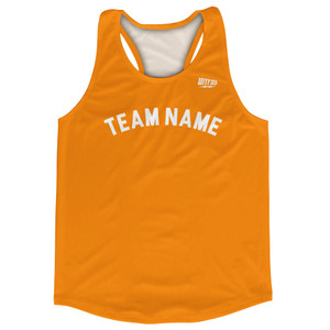 Custom Arched With White Text Running Racerback Singlet - Orange Tennessee Custom Arched With White Text Running Racerback Singlet - Orange Tennessee
