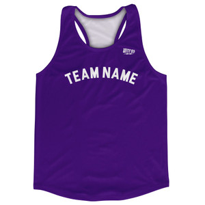 Custom Arched With White Text Running Racerback Singlet - Purple Lakers Custom Arched With White Text Running Racerback Singlet - Purple Lakers