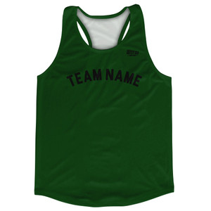 Custom Arched With Black Text Running Racerback Singlet - Green Forest Custom Arched With Black Text Running Racerback Singlet - Green Forest