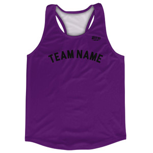 Custom Arched With Black Text Running Racerback Singlet - Purple Medium Custom Arched With Black Text Running Racerback Singlet - Purple Medium