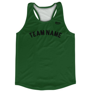 Custom Arched With Black Text Running Racerback Singlet - Green Hunter Custom Arched With Black Text Running Racerback Singlet - Green Hunter
