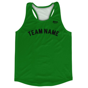 Custom Arched With Black Text Running Racerback Singlet - Green Kelly Custom Arched With Black Text Running Racerback Singlet - Green Kelly