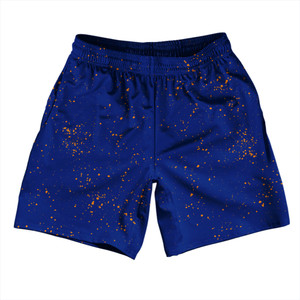 Splatter Soccer Shorts Made In USA - Blue Royal and Tennessee Orange Splatter Soccer Shorts Made In USA - Blue Royal and Tennessee Orange